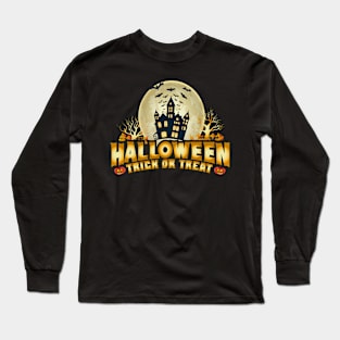 Halloween Trick or Treat Scary Spooky Costume Long Sleeve T-Shirt